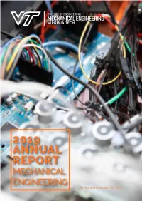 2019 ANNUAL REPORT MECHANICAL ENGINEERING Revised and Corrected, Nov