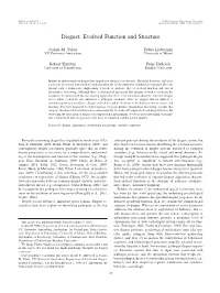 Disgust: Evolved Function and Structure