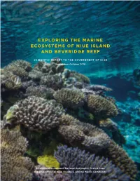 Exploring the Marine Ecosystems of Niue Island and Beveridge Reef