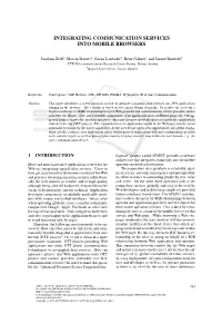 Integrating Communication Services Into Mobile Browsers