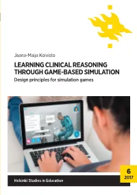 Learning Clinical Reasoning Through Game-Based Simulation