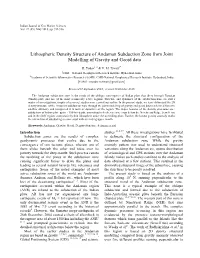 Lithospheric Density Structure of Andaman Subduction Zone from Joint Modelling of Gravity and Geoid Data