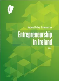National Policy Statement on Entrepreneurship in Ireland 2014