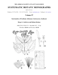 Systematic Botany Monographs