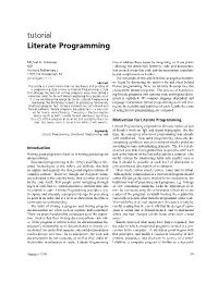 Tutorial Literate Programming