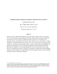 Understanding the Role of Debt in the Financial System1