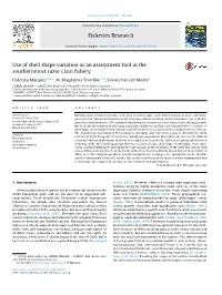 Use of Shell Shape Variation As an Assessment Tool in The