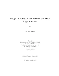 Edgex: Edge Replication for Web Applications