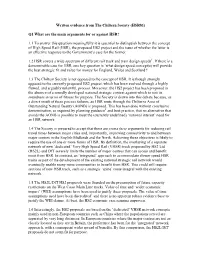 Q1 What Are the Main Arguments for Or Against HSR?