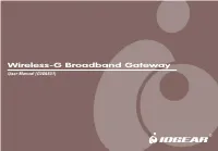 Wireless-G Broadband Gateway User Manual (GWA501)