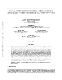 Causal Coupling Inference from Multivariate Time Seriesbasedonordinalpartitiontransitionnetworks