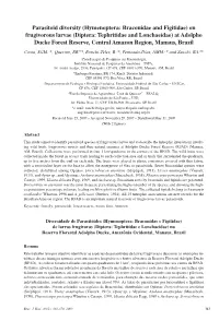 Diptera: Tephritidae and Lonchaeidae