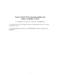 Eastern Pacific Warm Pool Paleosalinity and Climate Variability: 0-30 Ky