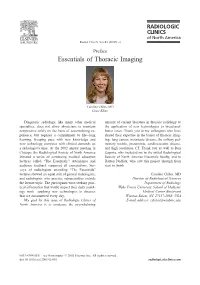 Essentials of Thoracic Imaging