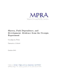 Evidence from the Georgia Experiment