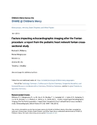 Factors Impacting Echocardiographic Imaging After the Fontan Procedure: a Report from the Pediatric Heart Network Fontan Cross- Sectional Study