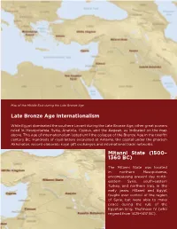 Late Bronze Age Internationalism Mitanni State (1500– 1360