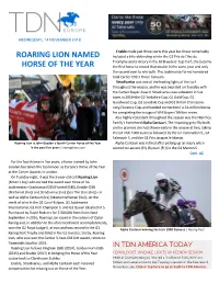 Roaring Lion Named Horse of the Year Cont