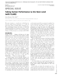 SPECIAL ISSUE Taking Human Performance to the Next Level (With FLARE)