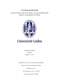 Terrorism and the Media a Multi-Country Study of the Media Coverage of ISIS and the Influence of Geographic Proximity