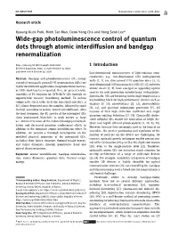 Wide-Gap Photoluminescence Control of Quantum Dots Through Atomic Interdiffusion and Bandgap Renormalization