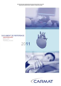 Document De Reference Unapproved English Translation 2011