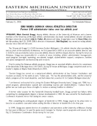 Gragg Named EMU A.D..Pmd
