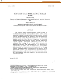 Multivariable Control of VTOL Aircraft for Shipboard Landing
