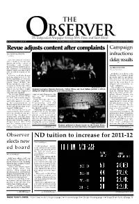 Revue Adjusts Content After Complaints ND Tuition to Increase