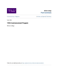 1993 Commencement Program