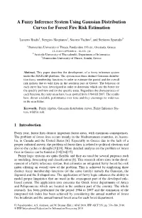 A Fuzzy Inference System Using Gaussian Distribution Curves for Forest Fire Risk Estimation