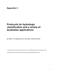 Approaches to Hydrologic Classification