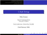 C-Style Strings