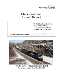 Class I Railroad Annual Report