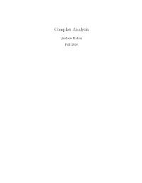 Complex Analysis