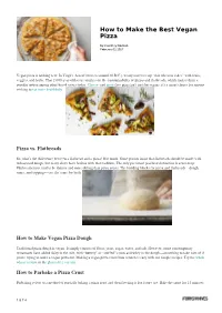 How to Make the Best Vegan Pizza