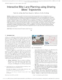 Interactive Bike Lane Planning Using Sharing Bikes’ Trajectories
