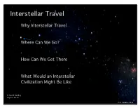 Interstellar Travel Slides
