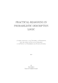 Practical Reasoning in Probabilistic Description Logic