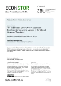The Multivariate DCC-GARCH Model with Interdependence Among Markets in Conditional Variances' Equations