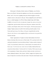 Tisiphone As an Internal Poet in Statius' Thebaid in This Paper, I Will