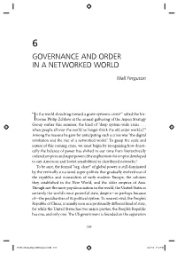 CHAPTER 6: Governance and Order in a Networked World