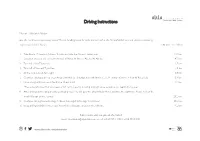 Driving Instructions
