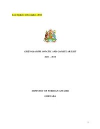 Grenada Diplomatic and Consular List 2011