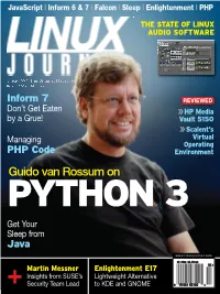 Guido Van Rossum on PYTHON 3 Get Your Sleep From