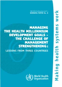 The Challenge of Management Strengthening