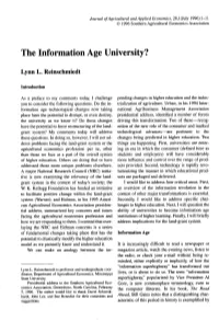 The Information Age University?