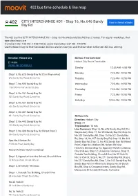 402 Bus Time Schedule & Line Route