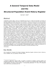 A General Temporal Data Model and the Structured Population Event History Register