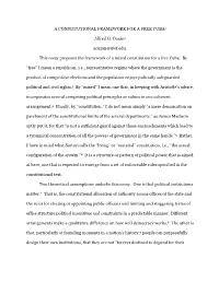 Constitutional Framework for a Free Cuba1